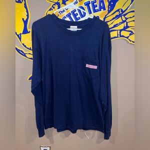 Vineyard Vines Navy Shirt with Pink Label